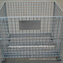 Contenedor de malla de alambre galvanizado